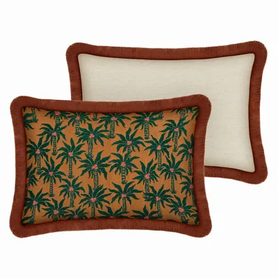 Garden textiles - Cushion Laura Moss & Caramel - PALAIS SUSTAINABLE LUXURY