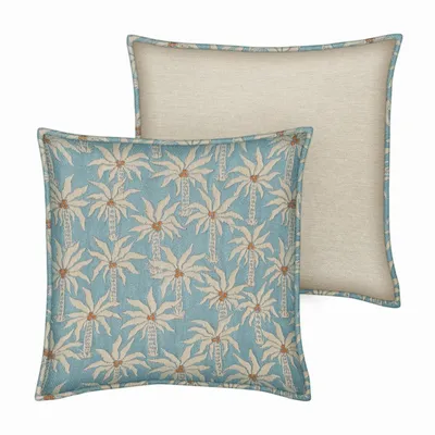 Tissus pour extérieurs - Coussin Laura Ice & Écru - PALAIS SUSTAINABLE LUXURY