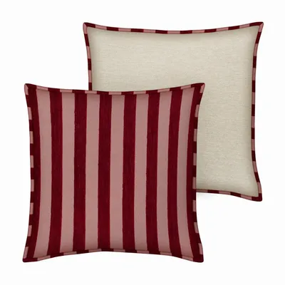 Garden textiles - Cushion Jackie Bordeaux & Rose - PALAIS SUSTAINABLE LUXURY