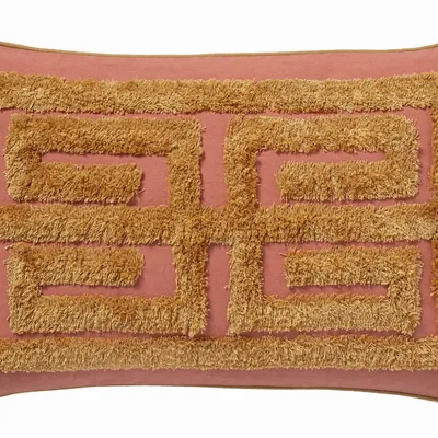 Fabric cushions - Cushion Cleo Blush & Raffia - PALAIS SUSTAINABLE LUXURY