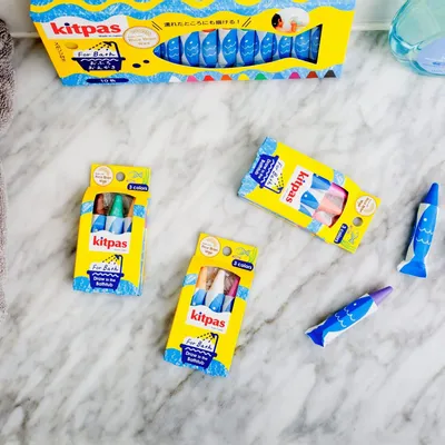 Loisirs créatifs pour enfant - Kitpas Rice Bran Wax Bath Crayons - KITPAS