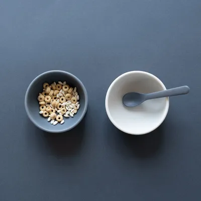 Repas pour enfant - Set 2 Bols ventouses en silicone - Cloud / Storm - EKOBO