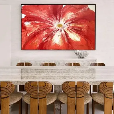 Tableaux - Peinture acrylique sur toile "Coquelicot rouge" - TURIK&ART (KSENIIA TURIK)