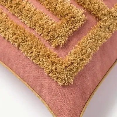 Fabric cushions - Cushion Cleo Blush & Raffia - PALAIS SUSTAINABLE LUXURY