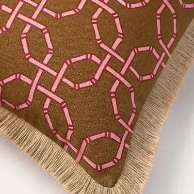 Fabric cushions - Cushion Harper Spice & Pink - PALAIS SUSTAINABLE LUXURY