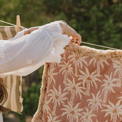 Garden textiles - Cushion Laura Rose & Ecru - PALAIS SUSTAINABLE LUXURY