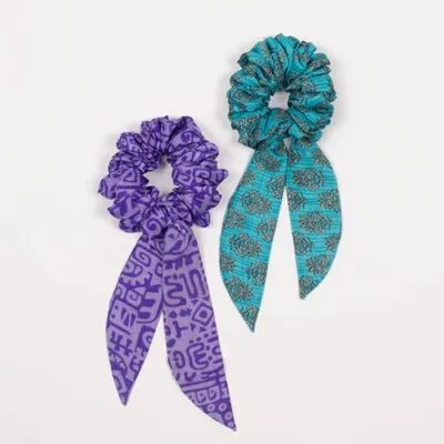 Accessoires cheveux - Chouchous recyclés fabriqués à la main - I WAS A SARI