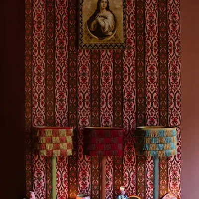 Abat-jours - Abat-jour Giselle Bourgogne & Bordeaux - PALAIS SUSTAINABLE LUXURY