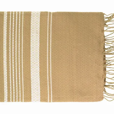 Bath towels - ORGANIC COTTON TOWEL - SAND Collection - Color SAND & WHITE - KARAWAN AUTHENTIC