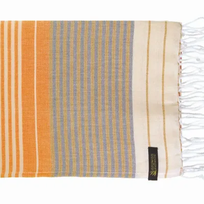 Serviettes de bain - FOUTA EN COTON BIOLOGIQUE - Collection SUD - Couleur INDIA GOLD - KARAWAN AUTHENTIC
