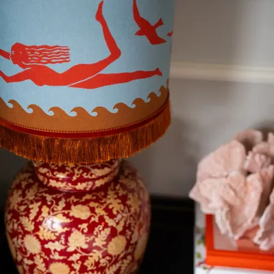 Blinds - Palais x Hotel Magique Thalassa Smoky Blue & Coral Shade - PALAIS SUSTAINABLE LUXURY