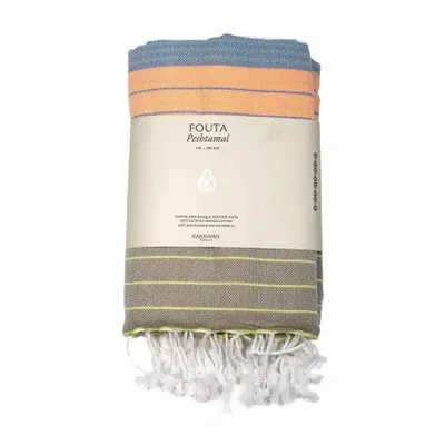 Serviettes de bain - FOUTA EN COTON BIOLOGIQUE - Collection SUD - Couleur PURPLE SUN - KARAWAN AUTHENTIC