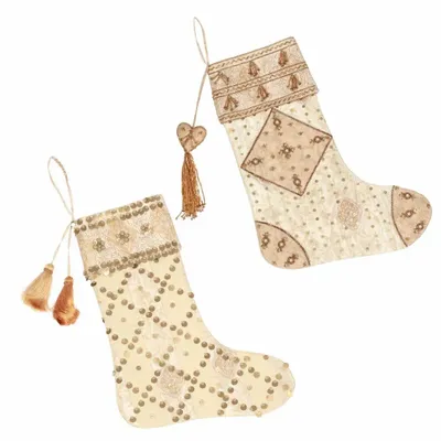 Guirlandes et boules de Noël - Décorations de Noël brodée à la main - I WAS A SARI