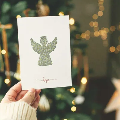 Carterie - Cartes de fête pliées en papier recyclé avec motifs de sari d'occasion - I WAS A SARI