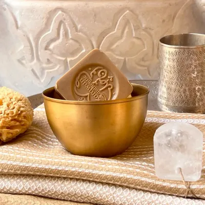 Decorative objects - MOON” GOLDEN SMOOTH BRASS BOWL - KARAWAN AUTHENTIC