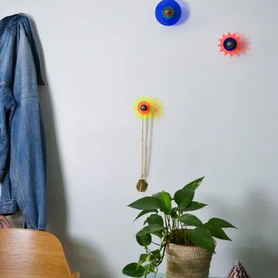 Autres décorations murales - Patère coloré en plastique recyclé - RAYON VERT STUDIO