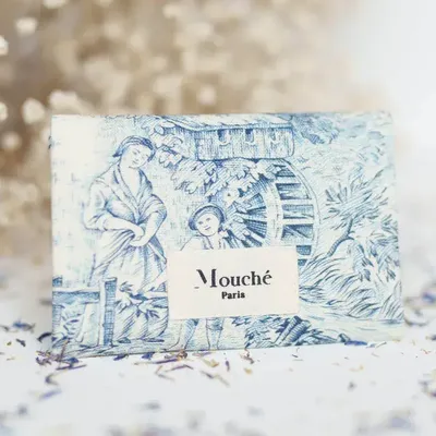 Linens - L'Essentiel pouch and its 2 tissue handkerchiefs - MOUCHÉ PARIS