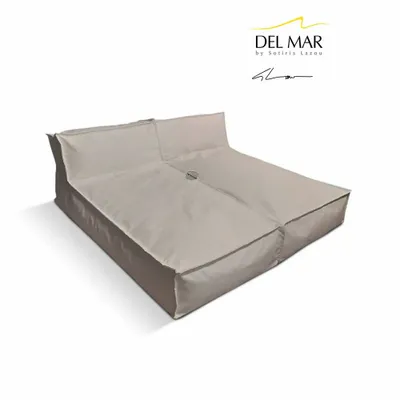 Outdoor pools - BEAN BAG DEL MAR DOUBLE WITH UMBRELLA HOLDER - POUFOMANIA