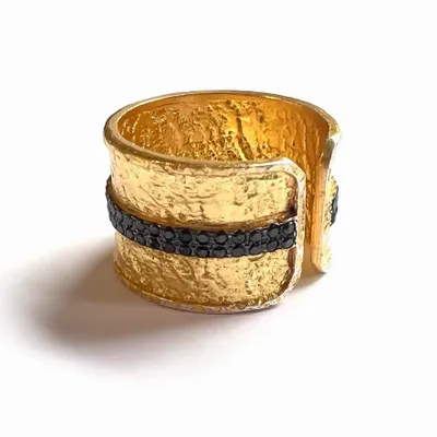 Bijoux - BAGUE 'DAY' AJUSTABLE  ''NUIT DES TEMPS'' - KARAWAN AUTHENTIC