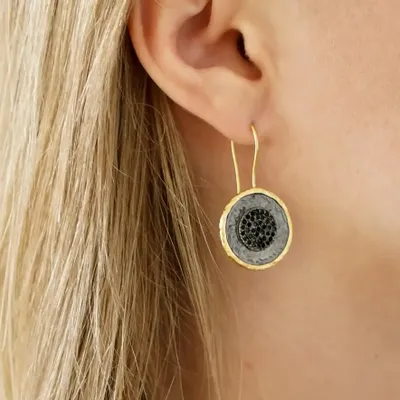 Bijoux - BOUCLES D'OREILLES "NUIT DES TEMPS" - COLLECTION ARKEOS - KARAWAN AUTHENTIC