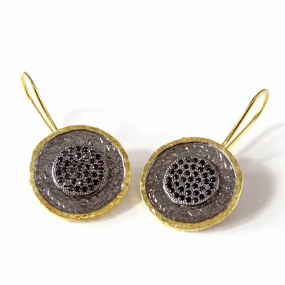 Bijoux - BOUCLES D'OREILLES "NUIT DES TEMPS" - COLLECTION ARKEOS - KARAWAN AUTHENTIC