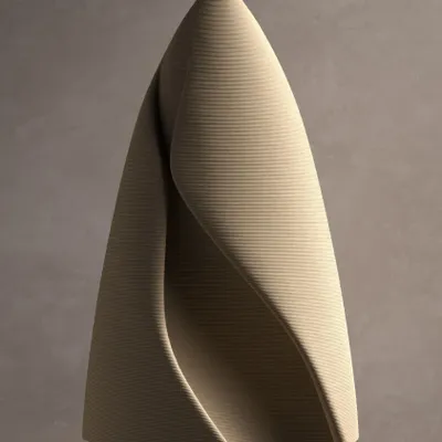 Suspensions - 'FLUME' pendant light - 3D ceramic printed hanging lamp - KERAMIK