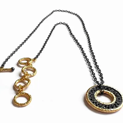 Jewelry - PENDANT NECKLACE WITH CHAIN 'NIGHT OF TIME' - ARKEOS COLLECTION - KARAWAN AUTHENTIC