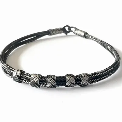 Bracelets - BRACELET TRESSE - ARGENT - FAIT MAIN - HOMME&FEMME Proposé en 2 tailles 18cm et 20cm. - KARAWAN AUTHENTIC