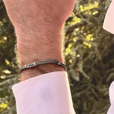 Bracelets - BRACELET TRESSE - ARGENT - FAIT MAIN - HOMME&FEMME Proposé en 2 tailles 18cm et 20cm. - KARAWAN AUTHENTIC