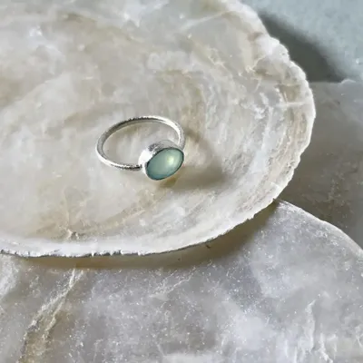 Bijoux - BAGUE "DROP" ARGENT 925 AQUA CHALCY - KARAWAN AUTHENTIC