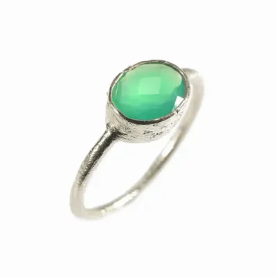 Bijoux - BAGUE "DROP" ARGENT 925 VERT ONYX - KARAWAN AUTHENTIC