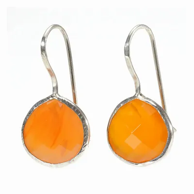 Bijoux - BOUCLES D'OREILLES ARGENT "DROP" CORNALINE - KARAWAN AUTHENTIC