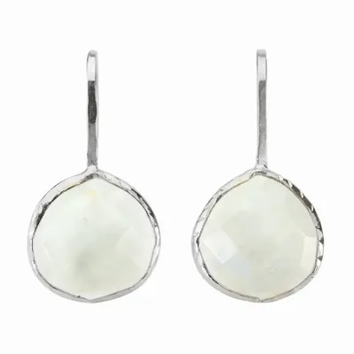 Bijoux - BOUCLES D'OREILLES ARGENT "DROP" PIERRE DE LUNE - KARAWAN AUTHENTIC