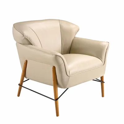 Fauteuils - Fauteuil en cuir sable - ANGEL CERDÁ