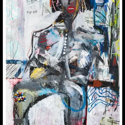 Paintings - Painting\" Sun red\” by Monsieur Jamin - GALERIE SEBBAN