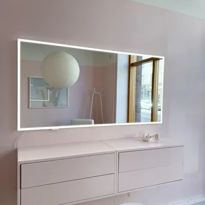 Bathroom mirrors - Full Lux Square LED Mirror (140x70cm) - SCANDINAVIAN GLASSFACTORY