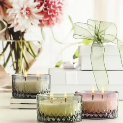 Candles - Dark Pastel Set of 3 - Vanilla Scented Candle 390 g. - RUBY
