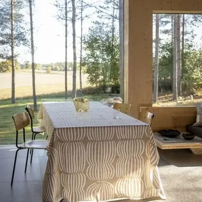 Linge de table textile - Vilja Tablecloth Light Brown 145x250 cm - PENTIK