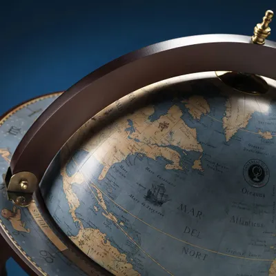 Chariots - Zoffoli Bar Globe Da Vinci Blue Dust  d.40cm - ZOFFOLI MAPPAMONDI