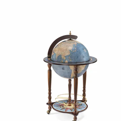 Trolleys - Zoffoli Bar Globe Da Vinci Blue Dust d.40cm - ZOFFOLI MAPPAMONDI