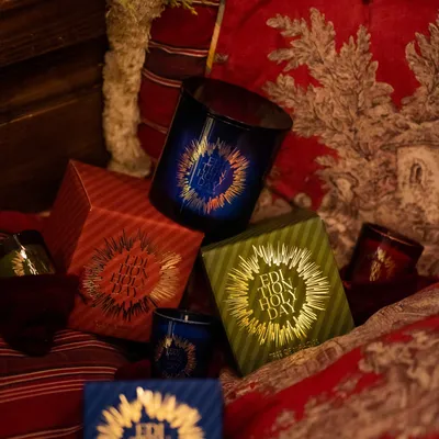 Candles - Hand made perfumed soy wax Christmas candle with wooden lid - EDITION FRAGRANCES