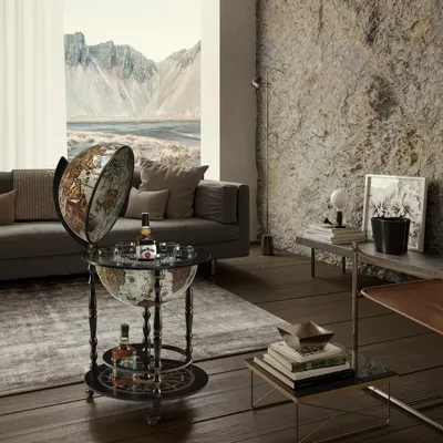 Restaurant trolleys - Zoffoli bar globe Vulcano diameter 42cm - ZOFFOLI MAPPAMONDI