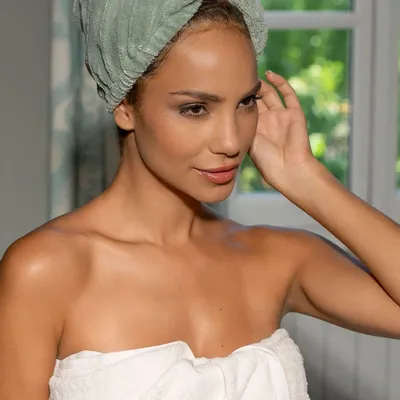 Other bath linens - Bamboo Hair Turban Towel - POULE HOUSE