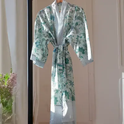 Apparel - KIMONO BLUE GARDEN - KARAWAN AUTHENTIC
