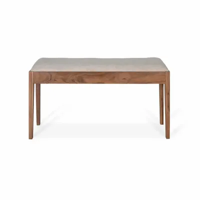 Benches - Solid acacia wood bench covered in fabric - GINER Y COLOMER