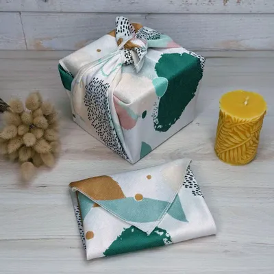 Gifts - Reusable gift wrap (furoshiki) 50 X 50 cm - PAKÉ