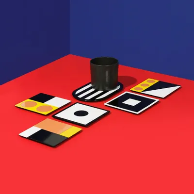 Tea and coffee accessories - Geometric Coasters – Design in Every Detail - ISUWA