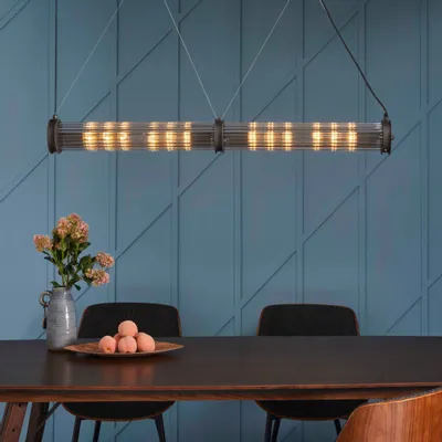 Hanging lights - Double Tube Chandelier - SIGNATURE MOBILIER ET DÉCORATION