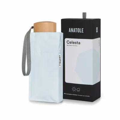 Beauty products - UV protection compact umbrella – Sun & Rain – Pearl Blue – CELESTA - ANATOLE