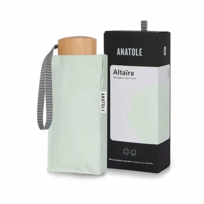 Apparel - UV protection compact umbrella – Sun & Rain – Lagoon Green – Altaïra - ANATOLE